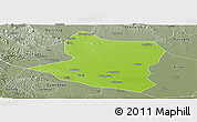Physical Panoramic Map of Deng Xian, semi-desaturated