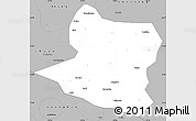 Gray Simple Map of Deng Xian