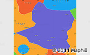 Political Simple Map of Deng Xian