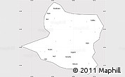 Silver Style Simple Map of Deng Xian, cropped outside