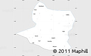 Silver Style Simple Map of Deng Xian, single color outside