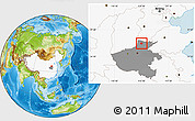 Physical Location Map of Hebi Shi, highlighted country, highlighted parent region