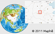 Physical Location Map of Houjia, highlighted country