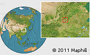 Satellite Location Map of Houjia