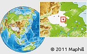 Physical Location Map of Huaiyang, highlighted parent region