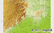Physical Map of Hui Xian