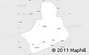 Silver Style Simple Map of Hui Xian