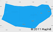 Political Simple Map of Jiyuan, single color outside
