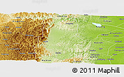 Physical Panoramic Map of Lin Xian