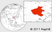 Blank Location Map of Henan