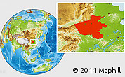 Physical Location Map of Henan