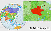 Political Location Map of Henan