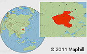 Savanna Style Location Map of Henan