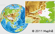 Physical Location Map of Luoning, highlighted parent region