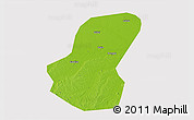 Physical 3D Map of Luoshan, cropped outside