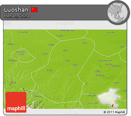 Physical 3D Map of Luoshan