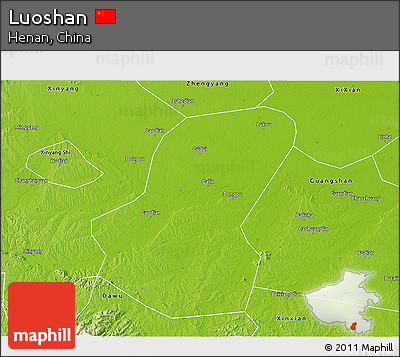 Physical 3D Map of Luoshan