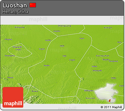 Physical 3D Map of Luoshan