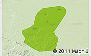 Physical 3D Map of Luoshan, lighten