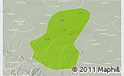 Physical 3D Map of Luoshan, lighten, semi-desaturated