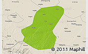 Physical 3D Map of Luoshan, shaded relief outside