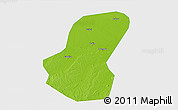 Physical 3D Map of Luoshan, single color outside