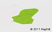 Physical Panoramic Map of Luoshan, cropped outside