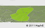 Physical Panoramic Map of Luoshan, semi-desaturated