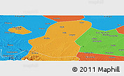 Political Panoramic Map of Luoshan