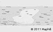 Silver Style Panoramic Map of Luoshan