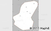 Gray Simple Map of Luoshan, cropped outside