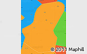 Political Simple Map of Luoshan