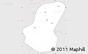 Silver Style Simple Map of Luoshan, cropped outside