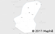 Silver Style Simple Map of Luoshan, single color outside