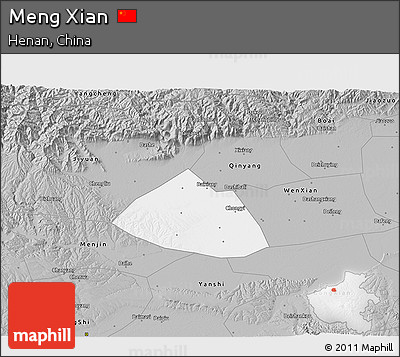 Gray 3D Map of Meng Xian