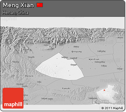 Gray 3D Map of Meng Xian