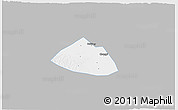Gray 3D Map of Meng Xian, single color outside
