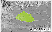 Physical 3D Map of Meng Xian, desaturated