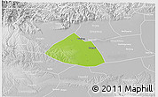 Physical 3D Map of Meng Xian, lighten, desaturated