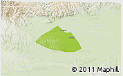 Physical 3D Map of Meng Xian, lighten