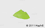Physical 3D Map of Meng Xian, single color outside