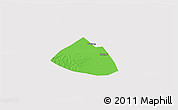 Political 3D Map of Meng Xian, cropped outside