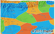 Political 3D Map of Meng Xian