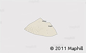 Shaded Relief 3D Map of Meng Xian, cropped outside
