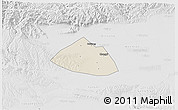 Shaded Relief 3D Map of Meng Xian, lighten, desaturated