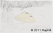 Shaded Relief 3D Map of Meng Xian, lighten, semi-desaturated