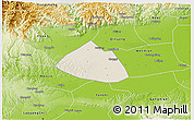 Shaded Relief 3D Map of Meng Xian, physical outside