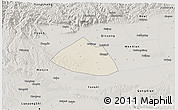 Shaded Relief 3D Map of Meng Xian, semi-desaturated