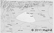 Silver Style 3D Map of Meng Xian