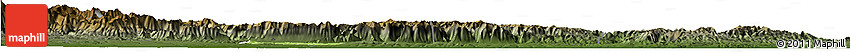 Physical Horizon Map of Meng Xian, darken